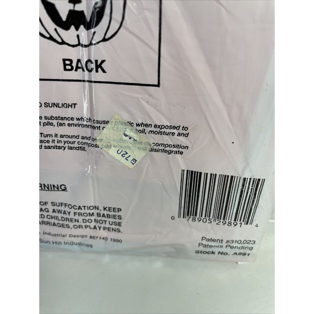 GIANT 140 Gallon PUMPKIN Leaf Bag Décor YARD ART Vintage Halloween Vintage - Picture 6 of 8